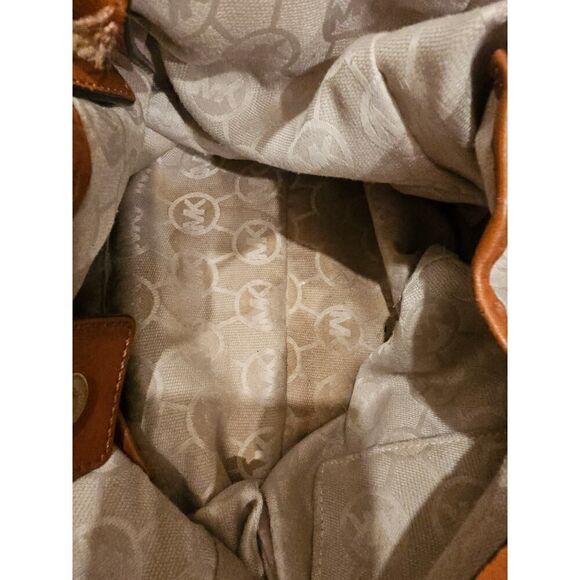 Michael Kors Gold Metallic Canvas Rope Tote - Picture 15 of 16